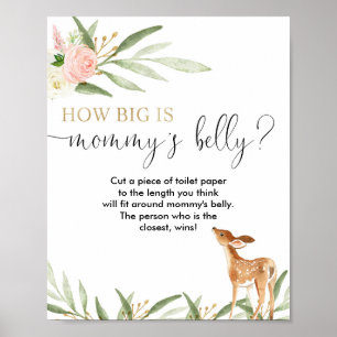 Hur stort är mamma hjort babyduschspel? poster