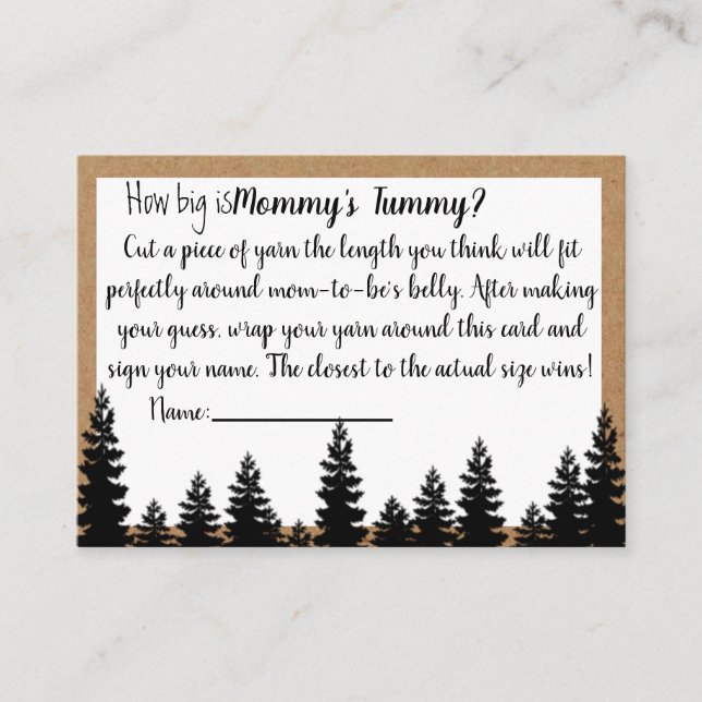 Hur stort är Mommys Tummy Baby Showame? Tilläggskort (Framsida)