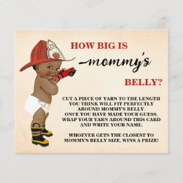 Hur stort Mamma Belly AA Fireman Shower-spelkort Flygblad