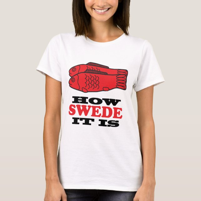 Hur svensk den är t-shirt (Framsida)
