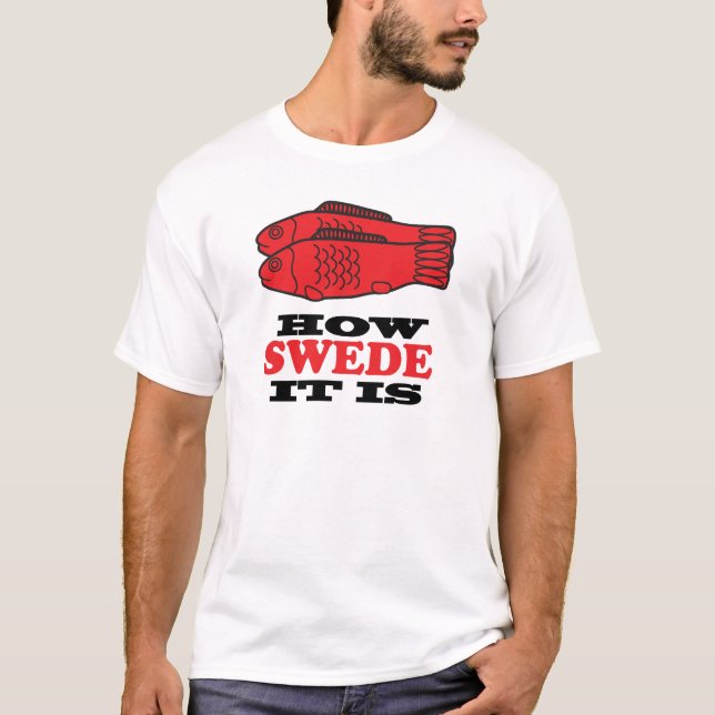 Hur svensk den är tee shirt (Framsida)