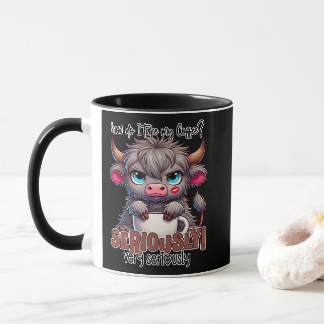 Hur tar jag min kaffe? Seriöst. Väldigt seriöst. Mugg (Med munk)