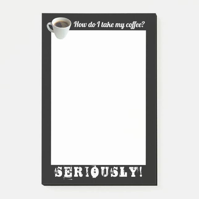 Hur tar jag mitt kaffe? Post-It-lappar Post-it Block (Framsida)
