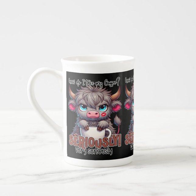 Hur tar jag mitt kaffe? Seriöst, Mycket seriöst  Benporslin Mugg (Vänster)