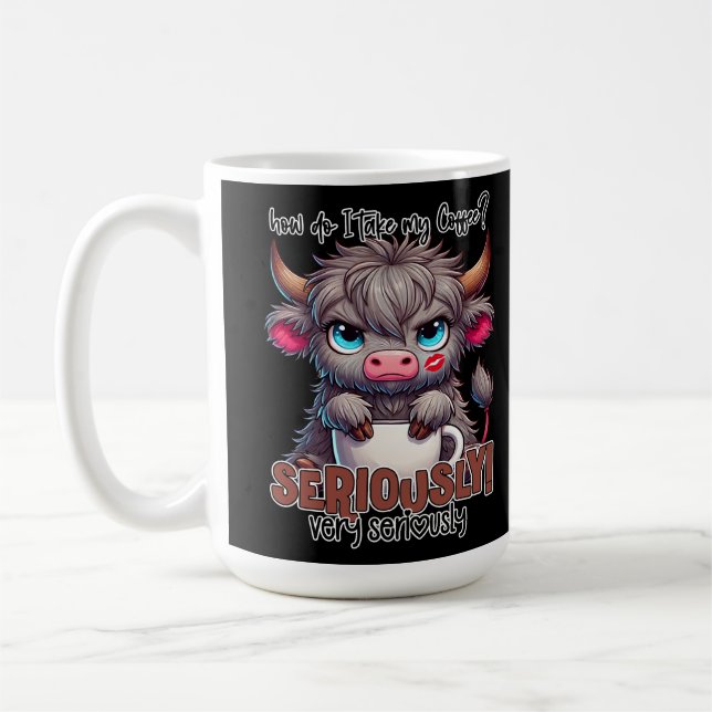 Hur tar jag mitt kaffe? Seriöst Mycket seriöst  Kaffemugg (Vänster)
