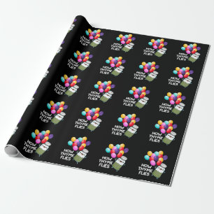 Hur Thyme Flies Funny Herb Pun Mörk BG Presentpapper