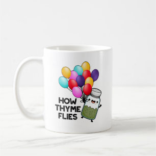 Hur Thyme flyger Funny Herb Pun Kaffemugg