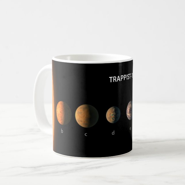 Hur Trappist-1:s sju planeter kan se ut. Kaffemugg (Framsida vänster)