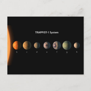 Hur Trappist-1:s sju planeter kan se ut. Vykort