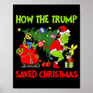Hur Trump Räddade Julen Rolig Trump Jul Poster