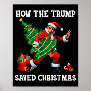 Hur Trump Räddade Julen Rolig Trump Jul Poster