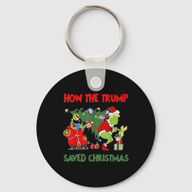 Hur Trump räddade julklapp Christma? Nyckelring (Framsida)