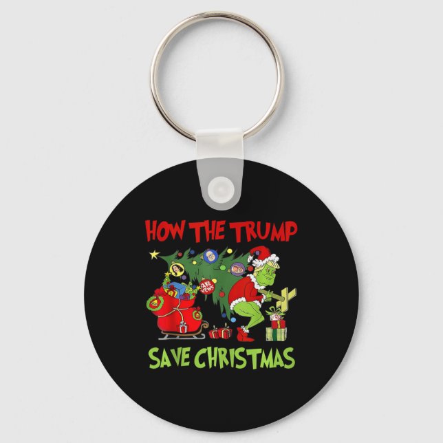 Hur Trump räddade julklapp Christma? Nyckelring (Framsida)