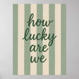 Hur tur har vi inte minimalistisk romantisk randig poster