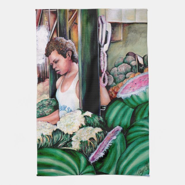 Hur tycker du om melonerna? kökshandduk (Vertikal)