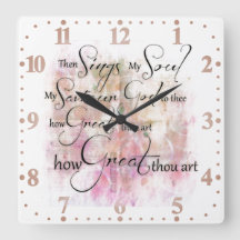 Hur underbar klocka är för konstens kvadratvägg