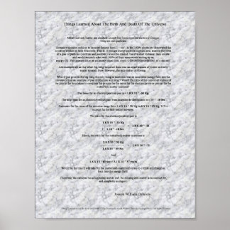 Hur universum föddes och kommer att dö poster