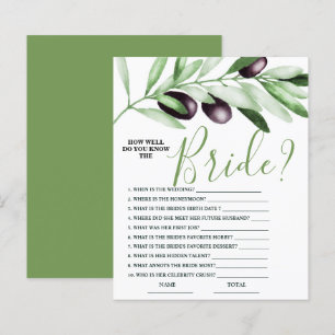 Hur väl känner Bride Olive Möhippa Gren Game?