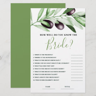 Hur väl känner Bride Olive Möhippa Gren Game?