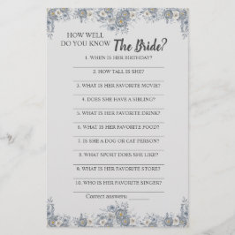 Hur Väl Känner Du Bröllopskortet Flygblad