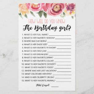 Hur väl känner du till Birthday-tjejen?