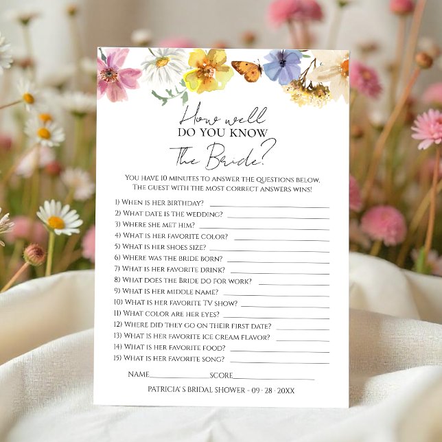 Hur väl känner du till Bride Boho-spelkortet? Inbjudningar (Skapare uppladdad)