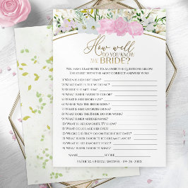 Hur väl känner du till Bride Wildblomskortet? Inbjudningar