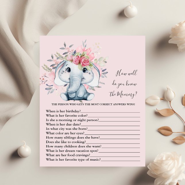 Hur väl känner du till mamman Baby Shower-spelet? (Skapare uppladdad)