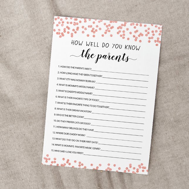 Hur väl känner du till överordnat babyvykort? inbjudningar (Skapare uppladdad)