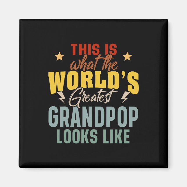 Hur världens bästa farfar ser ut papp magnet (Framsidan)