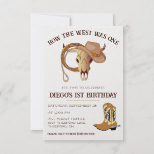 Hur Västern var en! Cowboy ThBäste Birthday Inbjudningar