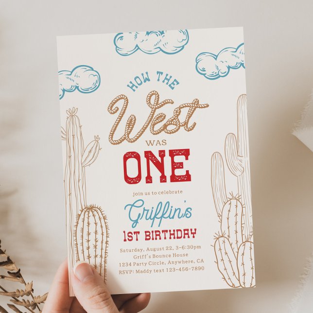 Hur Västern var en födelsedag Inbjudningar (Skapare uppladdad)