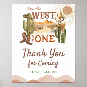Hur Västern var en födelsedags-Cowboy-Tack Poster
