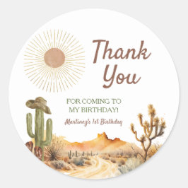 Hur Västern var en födelsedags-Cowboy-Tack Runt Klistermärke