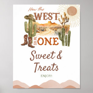 Hur Västern var en födelsedagsdag Cowboy Sweet & T Poster