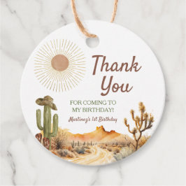 Hur Västern var en Födelsedagsfest Cowboy Gåvor Etiketter