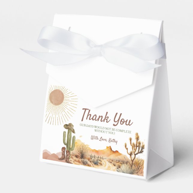 Hur Västern var en Födelsedagsfest Cowboy Presentaskar (Framsidan Sidan)