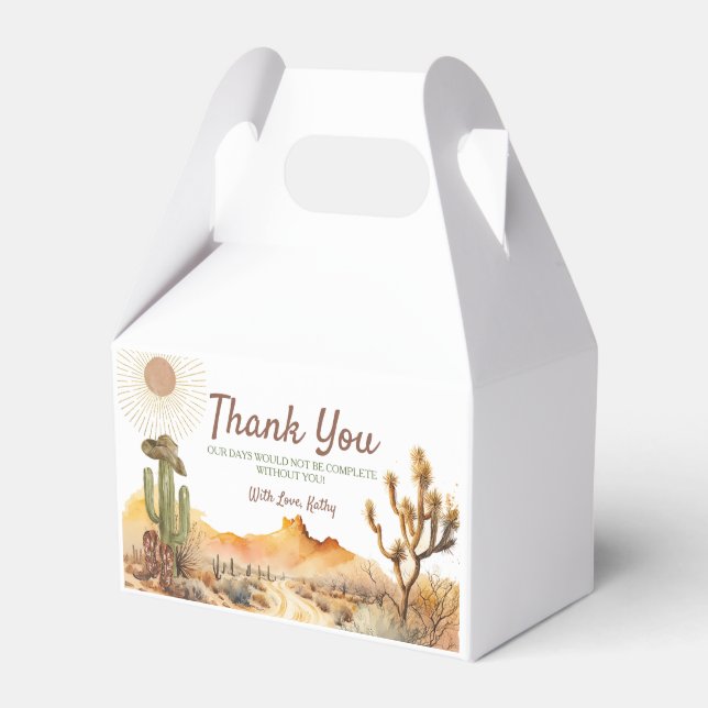 Hur Västern var en Födelsedagsfest Cowboy Presentaskar (Framsidan Sidan)