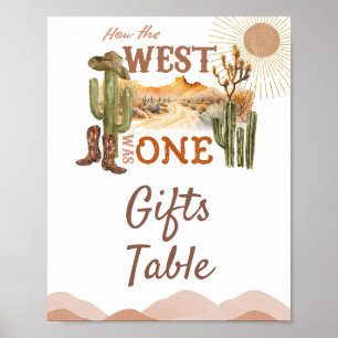 Hur Västern var en födelsedagskorgsgåva Bord Poster