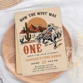 Hur Västern var en Western Cowboydag Inbjudningar