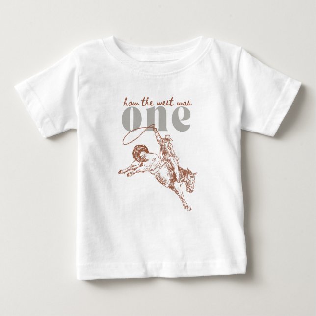 Hur Västern var "One Birthday Shirt" T Shirt (Framsida)