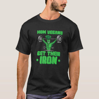 Hur veganer får sitt järn veganska grönsaker veget t shirt