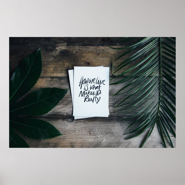 "HUR VI LEVER ÄR DET SOM GÖR OSS REALT", OMRÖSTNIN POSTER (Framsidan)