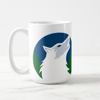 Hurande Varg Fullmåne Design Kaffemugg