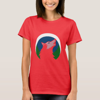 Hurande Varg Fullmåne Design T Shirt