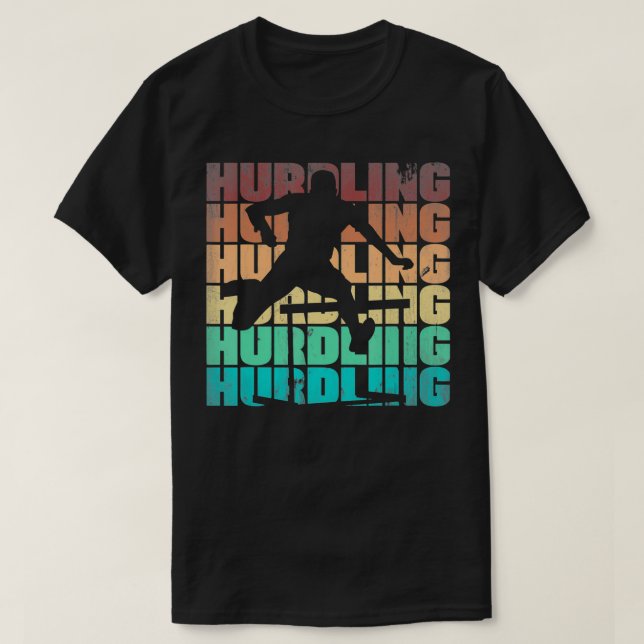 Hurdle Runner Hurdling Track and Field  T Shirt (Design framsida)