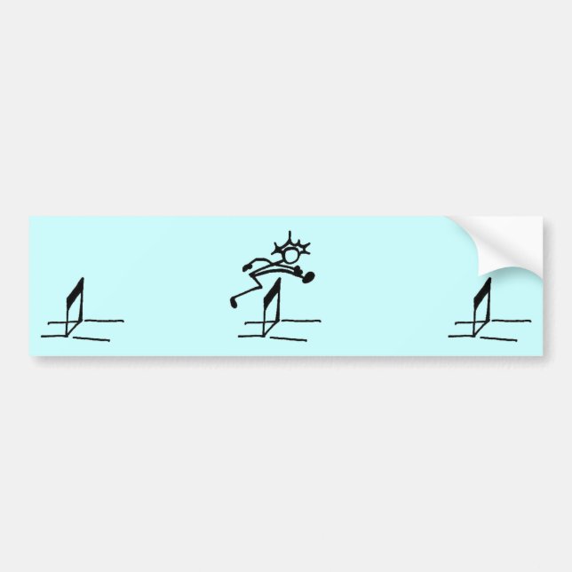 Hurdler Stickman Track och Fält Bumper Bildekal (Framsidan)