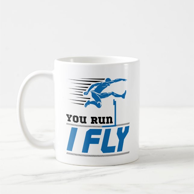 Hurdles Track och Fält You Springa I Fly Kaffemugg (Vänster)