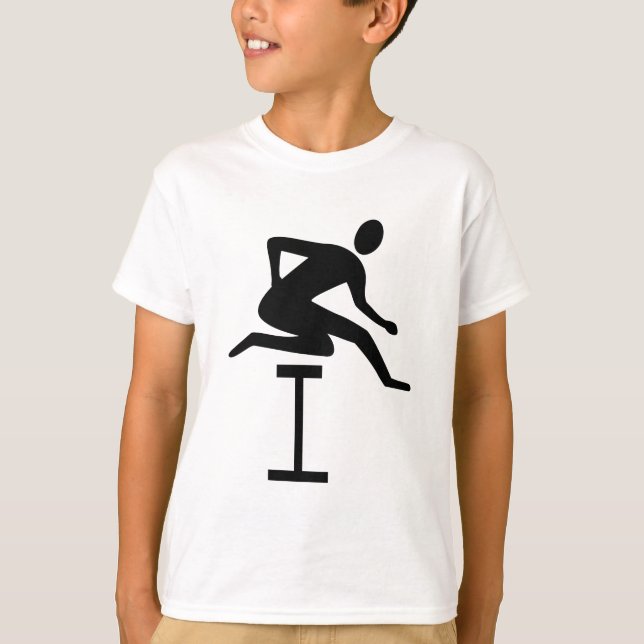 Hurdling - Black T-shirt (Framsida)