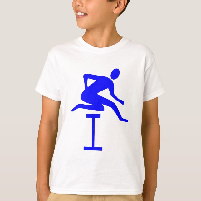 Hurdling - Blue T-shirt (Framsida)